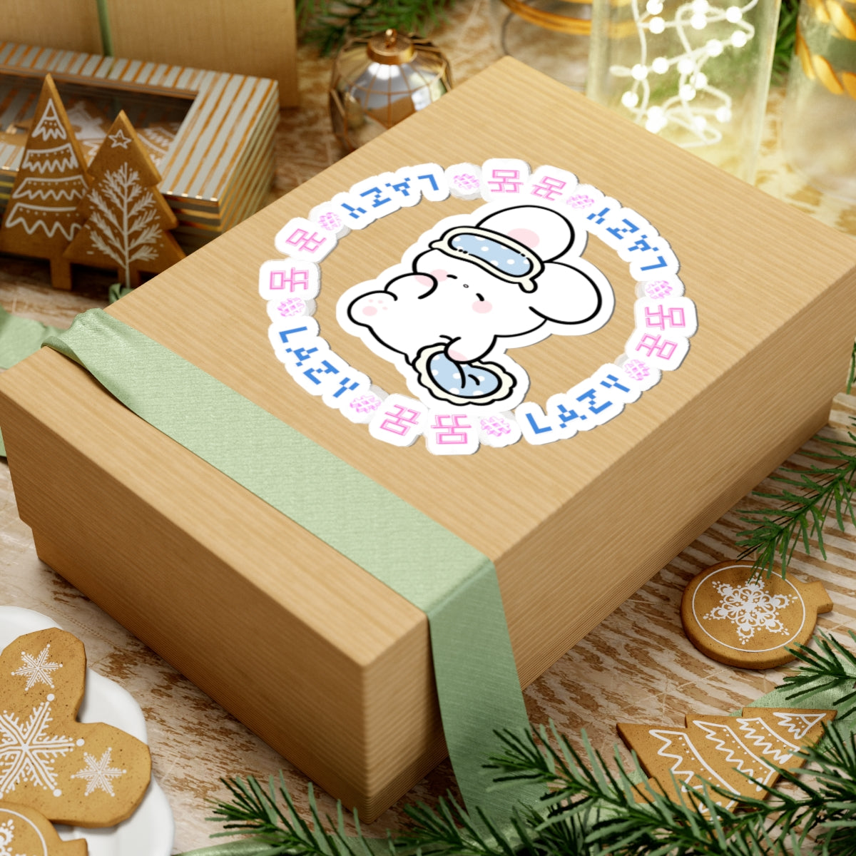 Cute Lazy (꿈) Bunny Dreamerz Kiss-Cut Stickers